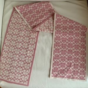 Authentic Coach Pink Reversible Scarf